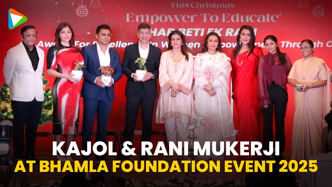 Rani Mukerji & Kajol with Amruta Fadnavis at Bhamla Foundation Event 2025