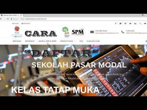 Cara DAFTAR Sekolah Pasar Modal (saham)