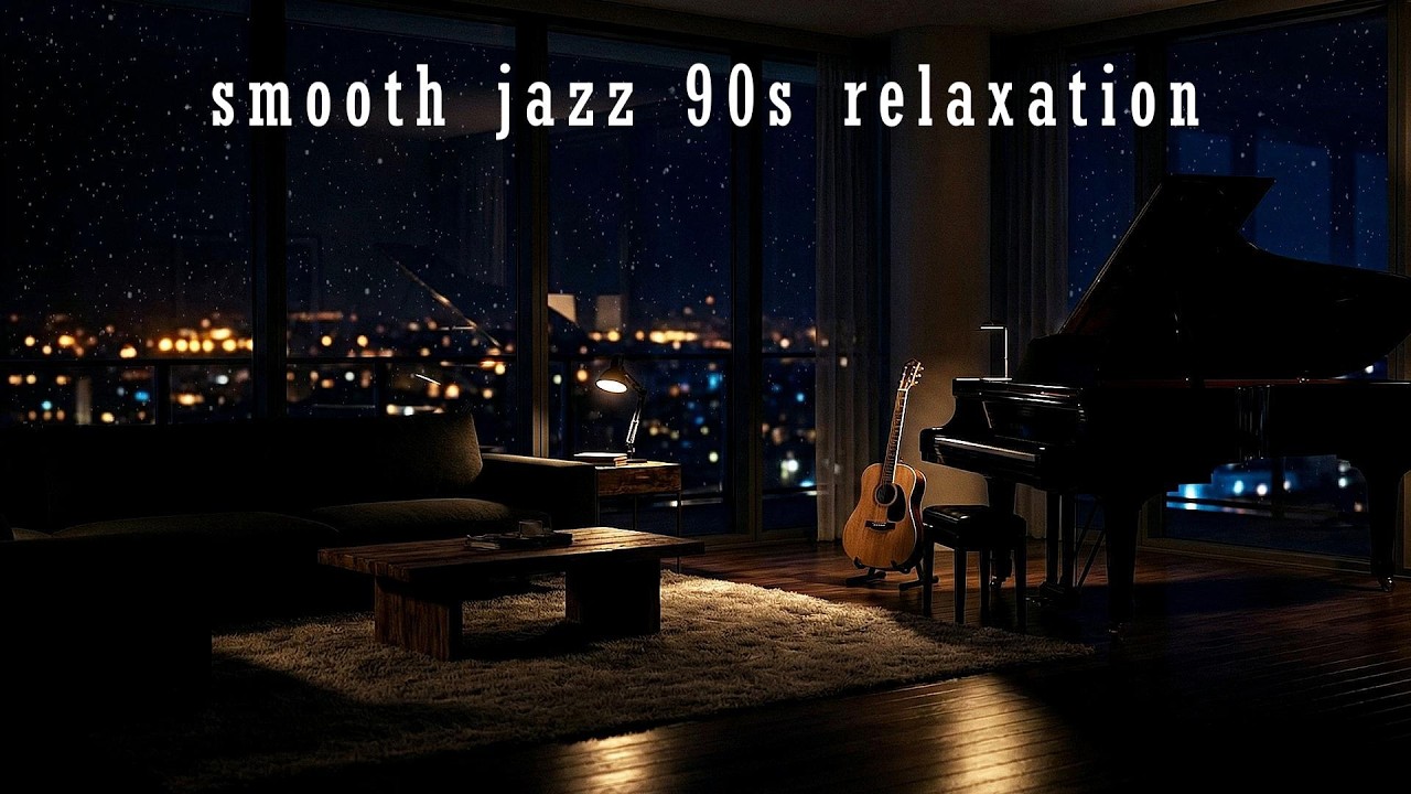 Relaxing smooth Jazz 90s Instrumental 🎷 Cozy Piano & Guitar for Stress Relief & Peace