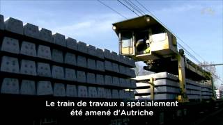 Un Train De Chantier Swietelsky D1 Km Remplace Des Voies Ferrées