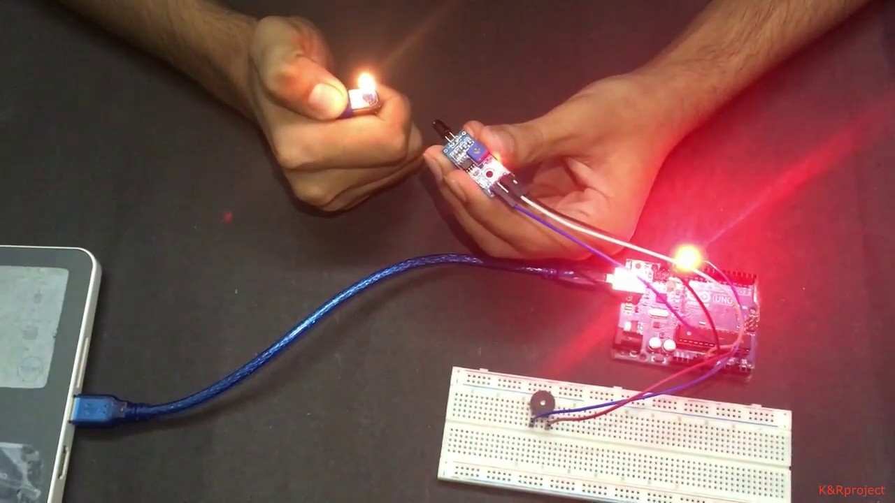 Arduino with Fire Sensor, LED and Buzzer (Tutorial) - YouTube
