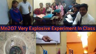 Very Explosive Oxide Experiment In Class With Student