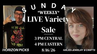 LIVE VARIETY Sale Picks Sunday 3 PM CST 4 PM EST 26