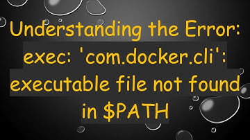 Understanding the Error: exec: 