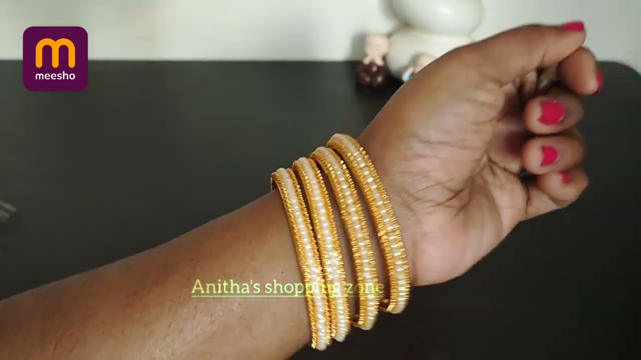 Women's 1g gold bangles set