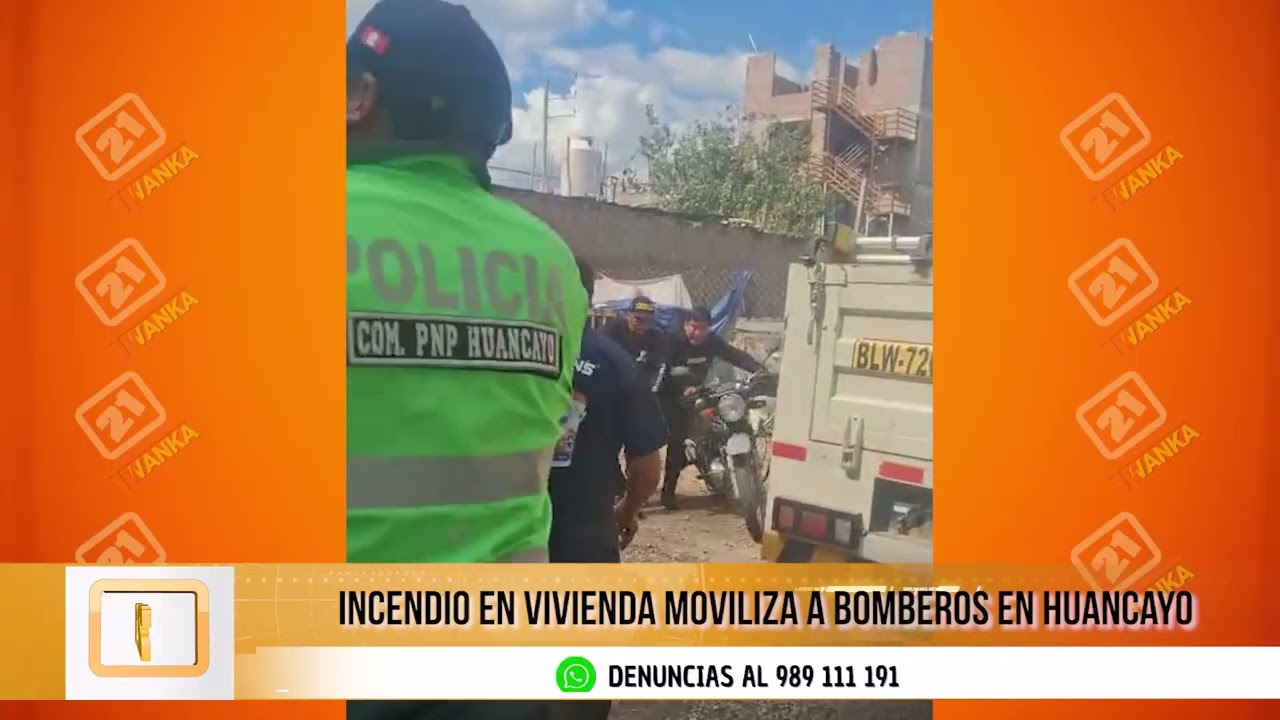 Incendio en vivienda moviliza a vecinos en Huancayo