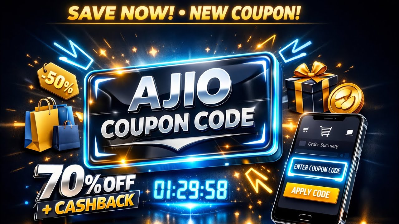 AJIO Coupon Code Today 🔥 Flat 70% OFF 🛍️ Latest AJIO Offers 💸 Extra Discount 🚀