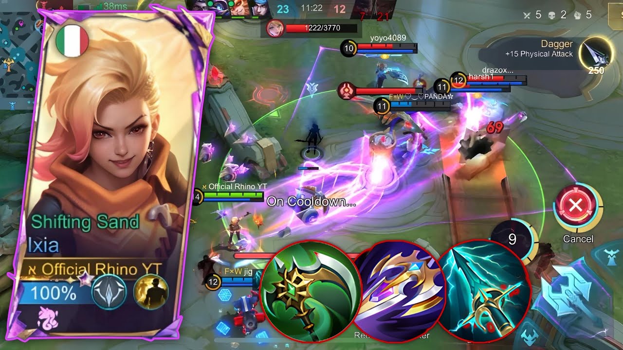 IXIA Best Full Damage Build  And Emblem 2025 !! Mlbb