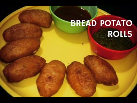 Bread Potato Roll Recipe Indian Vegetarian Snacks Appetizers Recipe In Hindi-11-08-2015