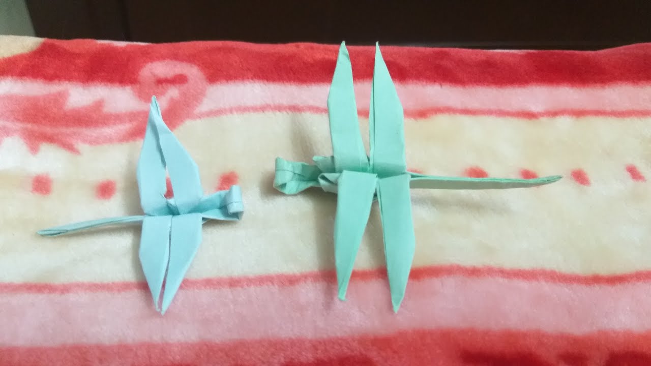 DIY origami dragonfly | origami dragonfly tutorial | how to make paper ...