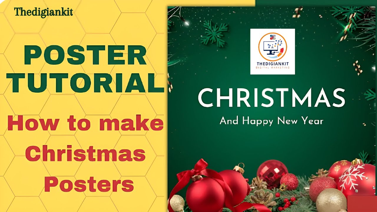 How To Make a Christmas Poster? Christmas Poster Kaise Banaye Canva se digitalmarketing
