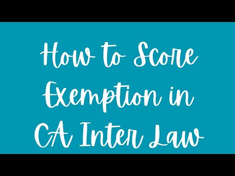 HOW TO SCORE EXEMPTION IN CA INTER LAW | REVISION STRATEGY | NEW SCHEME ...