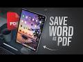 How to Save a Word Document as a PDF on iPad (tutorial)