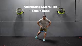 Alternating Lateral Toe Taps + Band