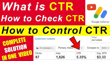 What is CTR I How to check CTR in Google Adsence I How to control CTR I High CTR problem solved !