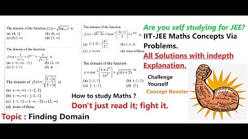 IIT-JEE Maths Problems | Finding Domain | JEE Mains | JEE Advance