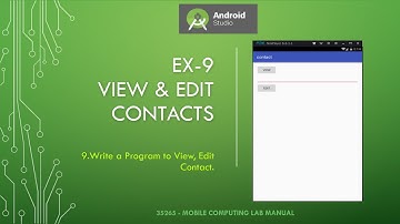 View and Edit Contact using Android Studio Ex-9