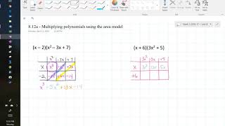 8 12a multiplying polynomials using the area model