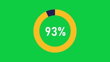 Percentage circle animation #animation #greenscreen #circle