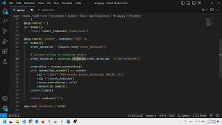 Using Date-Time picker in Flask