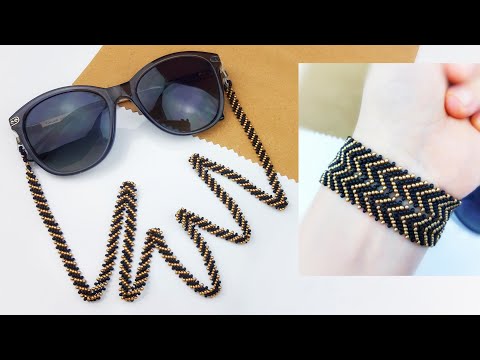 Zarif Gözlük Zinciri Yapımı. Bileklik-Kolye-Yüzük. Elegant Eyeglass Chain Making. Beading Tutorial.