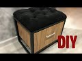 Как сделать пуфик в лофт/индастриал стиле. DIY loft industrial pouf