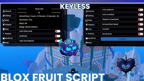 New updated Blox Fruit  Vector hub keyless script!!🔥#script #roblox #bloxfruits #new #updated