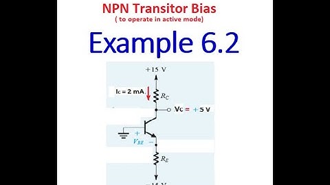 (E)EDC(S) Ex 6.2 || NPN Transistor Bias