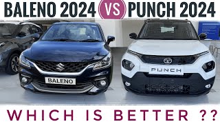 Maruti Baleno 2024 vs Tata Punch - Which is better? | Baleno 2023 new model vs Punch | Punch 2024