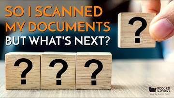 So I Scanned My Documents, but What Comes Next?