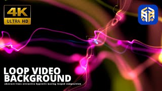 Free 4K Loop Video Background abstract lines attractive hypnotic waving looped composition