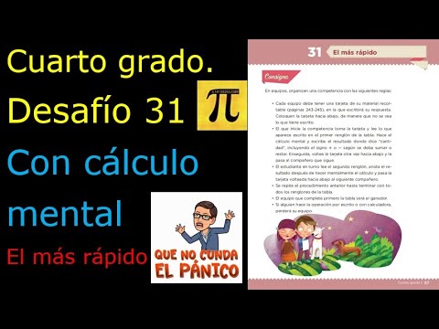 ✅ CUARTO GRADO DESAFÍO 31 👉PASO A PASO El más rápido