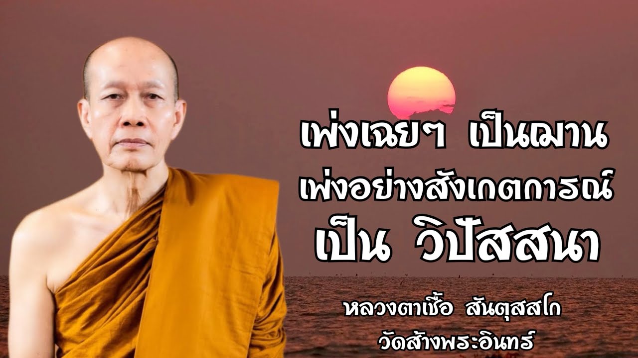 เพ่งเฉยๆเป็นฌานเพ่งอย่างสังเกตการณ์เป็นวิปัสสนา หลวงตาเชื้อ สันตุสสโก วัดส้างพระอินทร์ จังหวัดนครพนม