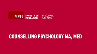 Counselling Psychology MA, MEd Information Session