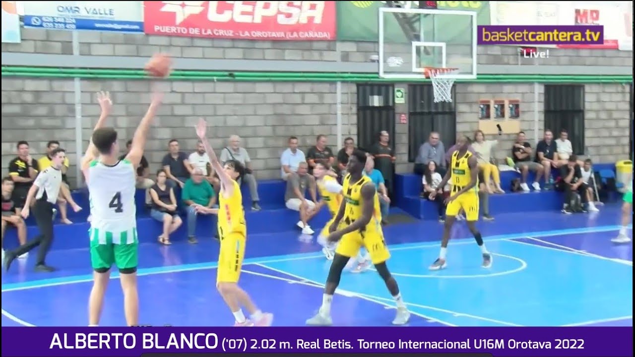 ALBERTO BLANCO ('07) 2.02 m. R. Betis. Torneo U16M La Orotava 2022 