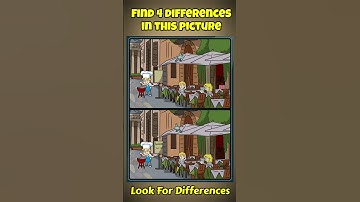 Find 4 differences in this picture #difference #puzzlegame #spotthedifference