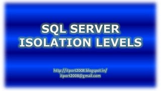 SQL Server Isolation Example