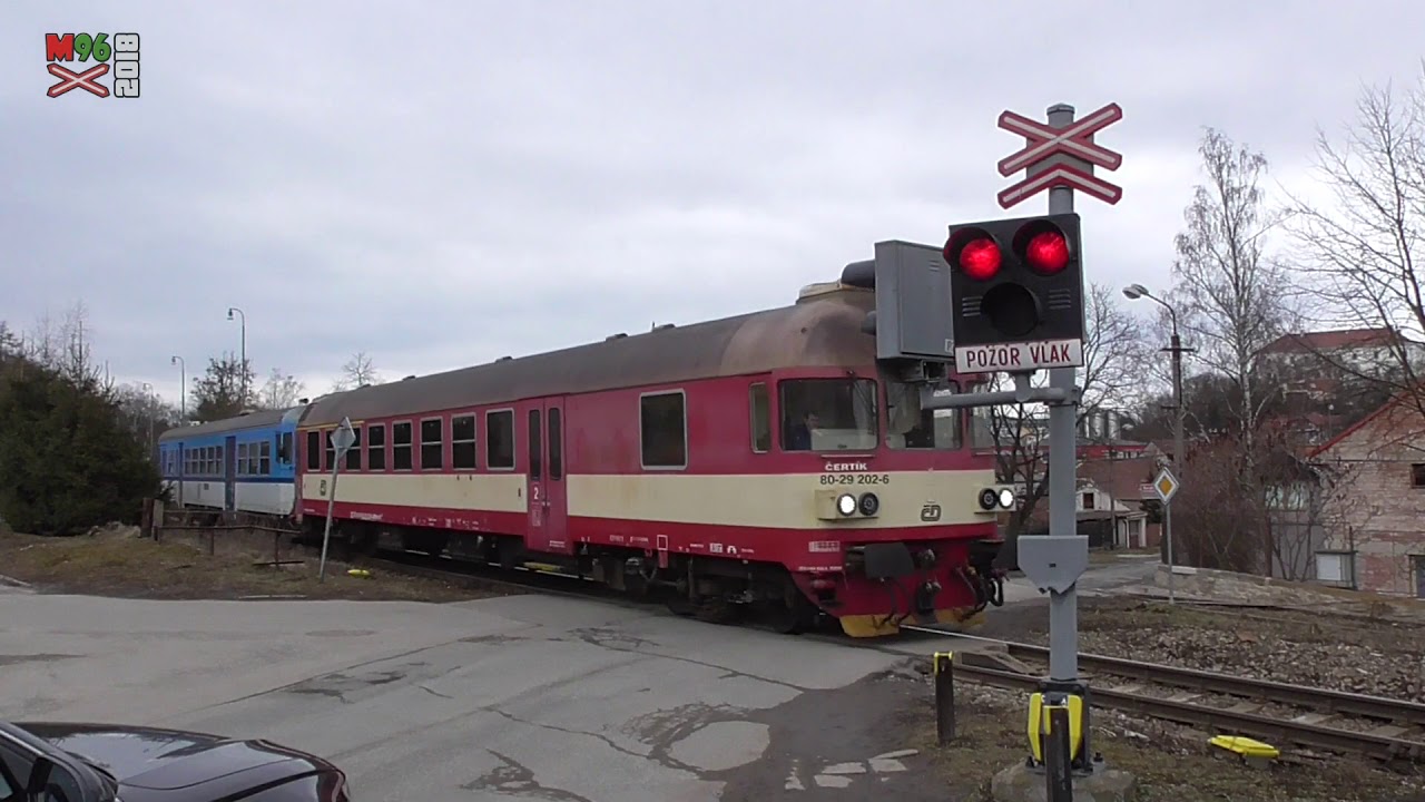 Železniční přejezd Rosice u Brna [P3822] - 9.3.2018 / Czech railroad crossing