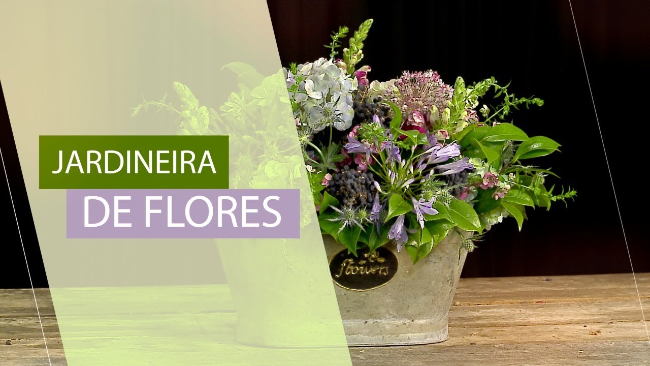 Jardineira de Flores - Aprenda fazer um arranjo de flores na espuma floral!