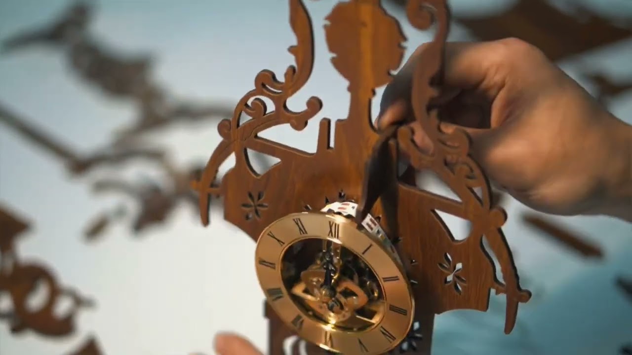 FUNPOLA LED 3D Wooden Puzzle Tower Clock Assembly Instruction Video