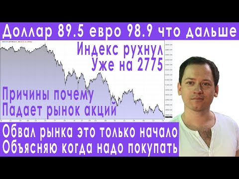 Началось! Обвал рынка акций причины прогноз курса доллара евро рубля валюты девальвация дефолт