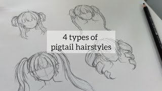 How to Draw Anime Hair (Pigtails) for Beginners Slow Tutorial (No timelapse)