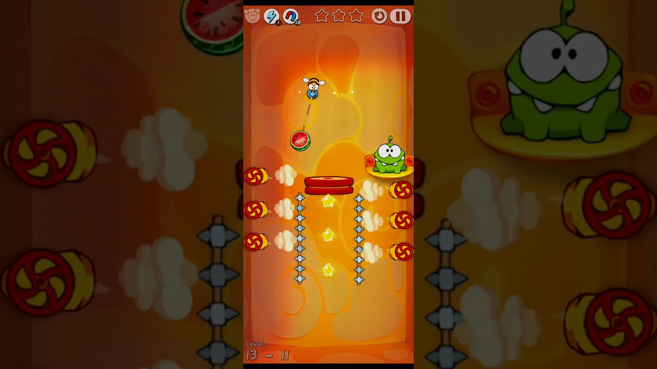 Can I beat Steam Box Level 11? 🫤🤔 Cut the Rope Season 3 #gamersan #gaming #games #shortsCan