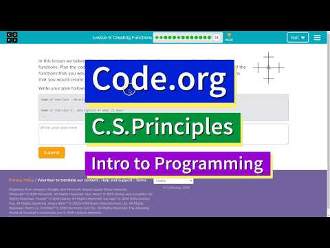 Creating Functions Lesson 5.14 Tutorial with Answers Code.org CS Principles