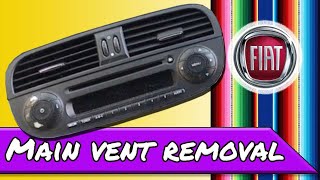 2012 Fiat Pop Center Vent removal (plus radio removal)