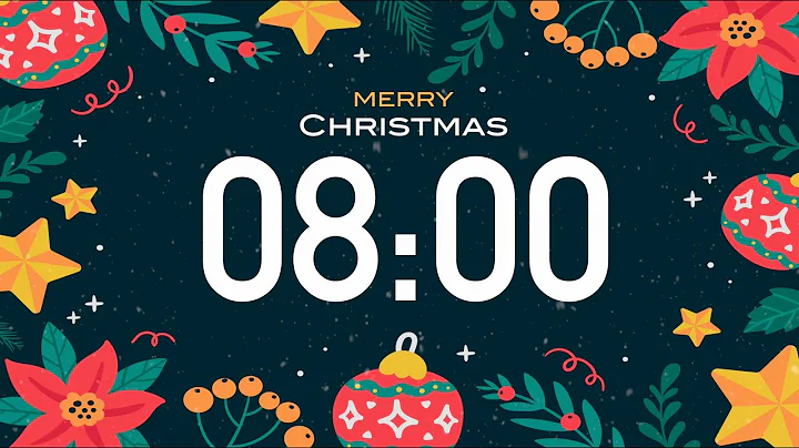 8 Minute Christmas Timer 🎵 with Christmas Music (4K) ☃️ - and Alarm Sound