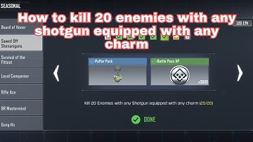 How to kill 20 enemies with any shotgun equipped with any charm in COD MOBILE