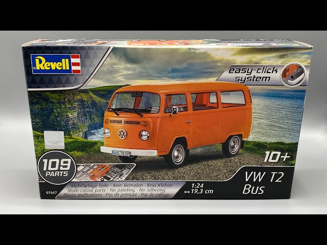 Revell 1/24 easy-click VW T2 Bus model kit review