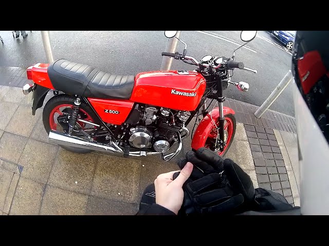 レッド Riding a 1980 Kawasaki Z500 - Four Cylinder Goodness! - YouTube