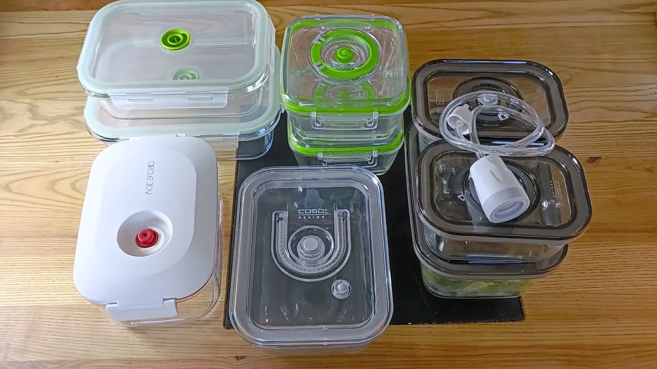 Test de boîtes sous vide en verre et adaptateur compatible machine sous vide LAICA VT3120